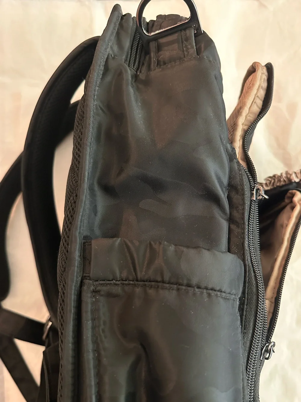 Ju-Ju-Be Black Subtle Camo Backpack - Diaper Bag or Everyday Carry men or women